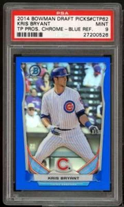 Kris Bryant Rookie 2014 Bowman Draft Picks Chrome Blue Refractor #ctp62 PSA 9 - Picture 1 of 2