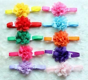 Dog Bow Tie 50Pcs Pet Ties Chiffon Flowers Adjustable Necktie Dogs Grooming Accs - Picture 1 of 7