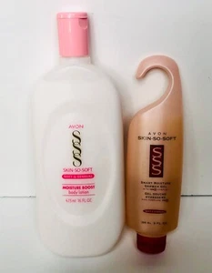 Avon Skin So Soft & Sensual Moisture Body Lotion 16 oz, Shower Gel 5 oz NOS - Picture 1 of 4