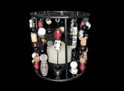 Candelabro de luz de té con cuentas bohemio marroquí candelabro de luz de té Foto 1 de 2