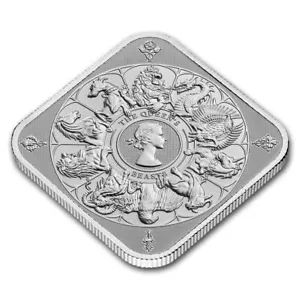 Queen's Beasts Completer Barren 1 oz 0,9999 Feinsilber Stempelglanz Barren NO RESERVE - Bild 1 von 3
