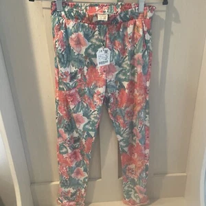 ZARA GIRLS Casual Collection Floral Pants 11-12 yr 152cm NWT - Picture 1 of 4