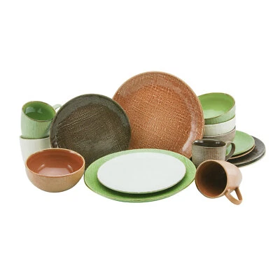 CreaTable 22239 Serie CANVAS Mediterran Geschirrset Kombiservice 16 teilig - Bild 1 von 4