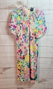 NWOT ~ Kate Spade Dress ~ Cutout Neckline Painted Petals Floral Multi Pastel 14 - Picture 1 of 5