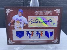 2007 Topps Sterling Silver David Wright Auto Quad Prime Jersey Patch 1/1 Mets