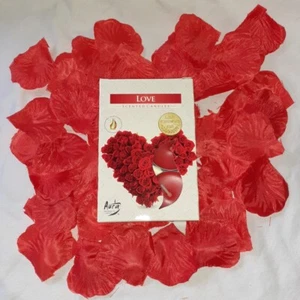 6 Teelichter "Love" Rosen Kunstblätter rot Liebe Valentinstag Geburtstag Antrag - Bild 1 von 1