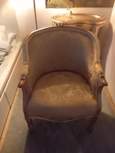 Sessel im antiken Barockstil / Rokokostil in der Farbe Gold - Bild 1 von 22