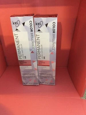 (2) Color de cabello crema rojo intenso claro ION COLOR BRILLIANCE 5IR 2,05 OZ. Foto 1 de 2