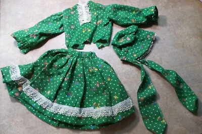 Antigua REPRODUCCIÓN BLUSA FALDA SOMBRERO para MUÑECAS ANTIGUAS CHINA BISQUE Y ARTISTA Foto 1 de 4