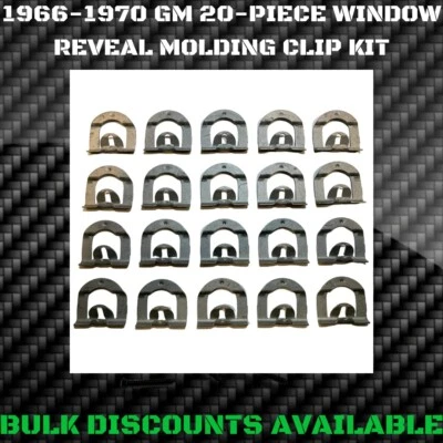 Cadillac Calais 1966-1970 ventana de vidrio trasero parabrisas moldura moldura clips reveladores Foto 1 de 3