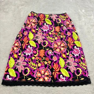 VTG Xhilaration Skirt Womens S Multicolor Floral Lace Trim Y2K Whimsy Goth Fairy - Picture 1 of 14