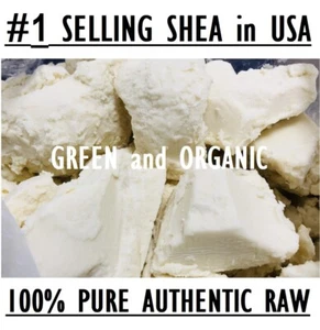 White/Ivory Raw SHEA BUTTER Unrefined Organic Grade A From Ghana 2 oz. to 50 Lbs - Picture 1 of 6