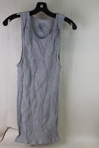 Fruit Of The Loom Basic Ribbed Tank Top Long Fit Sleeveless Gray Size LG - Picture 1 of 4