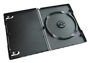 Box of 1000 Single Black 14mm Spine Standard CD DVD Bluray Cases Storage Sleeves - Picture 1 of 1