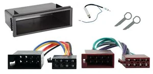 BLACK POCKET SINGLE DIN INSTALLATION FITTING KIT ISO FOR SEAT IBIZA CORDOBA 90MM - Picture 1 of 1