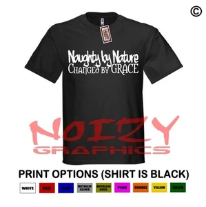 Naughty By Nature Saved By Grace christliches Shirt schwarz religiös Jesus Hip Hop - Bild 1 von 1