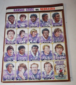 Kansas State Wildcats vs Nebraska Cornhuskers Spieltagsprogramm 8.11.1975 - Bild 1 von 3