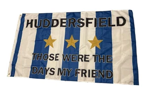 Huddersfield Town AFC Flag 5ft by 3ft - Shirt Scarf Badge Poster Stickers - Picture 1 of 1