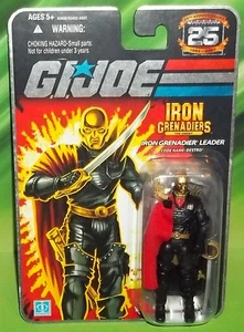 G I GI JOE 25 ANIVERSARIO HIERRO GRANADEROS DORADO CASCO DESTRUCTOR & ESPADA FIGURA SIN USAR - Imagen 1 de 1