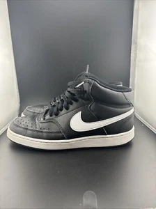 Zapatilla deportiva Nike Court Vision Mid Next Nature para hombre talla 8 cuero negro ¡DN3577-001!! - Imagen 1 de 6
