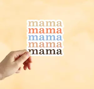 Mama Mom Sticker Water Bottle Laptop Car Phone Sticker Decal Mommy - Picture 1 of 4