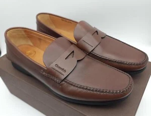 Church's scarpe inglesi uomo Karl mocassini penny in pelle bruciati naturali 9 US - Foto 1 di 18