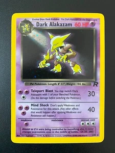 POKEMON DARK ALAKAZAM HOLO RARE 1/82 TEAM ROCKET ENGLISH NM - Foto 1 di 4