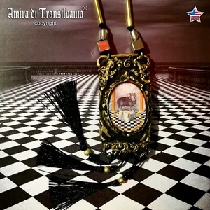 Capricorn Necklace Talisman Amulet Pendant Black Goat Victorian Gothic Jewelry - Picture 1 of 24