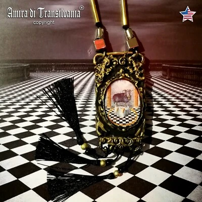 Collar Capricornio Talismán Amuleto Colgante Cabra Negra Victoriano Gótico Joyería Foto 1 de 4