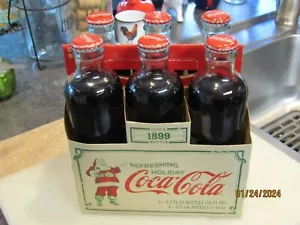 Six Pack 9.3 OZ Coca-Cola Coke Limited Edition Christmas 1899 Unopened Glass - Picture 1 of 4