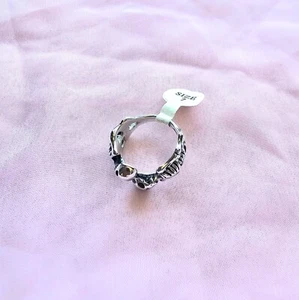 Stainless steel Mens Gothic Biker Skull Cross gift unisex ring cool present 1646 - Imagen 1 de 4