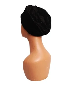 Ladies Black Glittering Turban - Picture 1 of 4