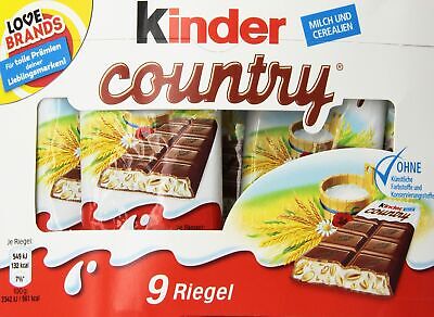 Ferrero Kinder Country Riegel Cerealien Snack Süßigkeiten 54x 23,5g NEU MHD 9/23 • 23.95€