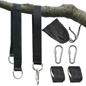 New Listing[Set of 2] 5Ft 2200Lb Tree Swing Hanging Hammock Straps Kit Nylon Carabiners