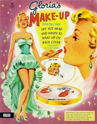 VNTGE 1952 GLORIA'S MAKE-UP PAPER DOLL ~10 PG~ REPOR Org SZ Uncut NO1 SELLR
