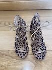 new look leopard print Lace heels size 4uk