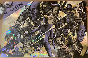 X-Men Marvel Screen Print Poster Foil Variant Alexander Iaccarino Nt Mondo
