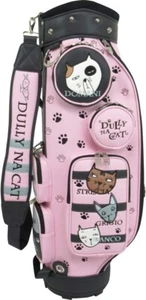 DULLY NA CAT Adjustable Caddy Golf bag 8.5 type DN-CB03 Pink Faux Leather New - Picture 1 of 6