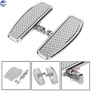 Chrome Passenger Floorboards Foot Pegs For Harley Road King Softail Custom FXSTC - Foto 1 di 20