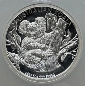 Australia 2013-P $8 5oz Silver Proof Koala High Relief PF70UCAM NGC - Picture 1 of 3