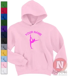 Personalised Gymnastics Hoodie kids Hoody floor gymnastics sports activewear - Picture 1 of 13