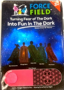 FORCE FIELD PINK FLOWER GLOW IN THE DARK BLANKET FLEECE THROW, GLOWS 8+HOURS. - Picture 1 of 1