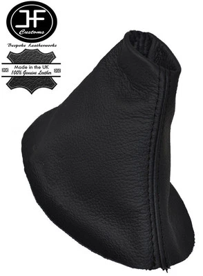 BOTA DE ENGRANAJE MANUAL DE CUERO CON COSTURA NEGRA PARA VOLVO S80 MK2 2006-2016 Foto 1 de 3