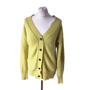 LES TIEN 100% Kaschmir Electric Green Strickjacke - Bild 1 von 11
