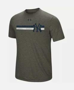 NEW Men's New York Yankees Under Armour Stripe Logo Tri-Blend Shirt NWT 4XL - Picture 1 of 4