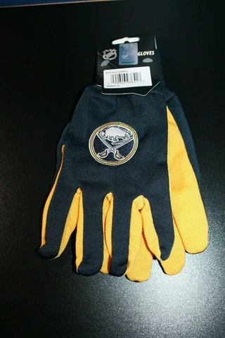 Buffalo Sabres Sports Utility Gloves Work/Snow, New With Tags Blue/Gold in Color Cover