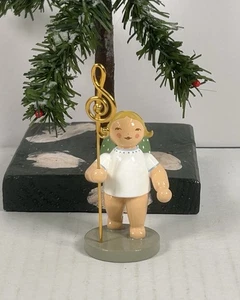 1868/25 Engel mit Notenschlüssel Musikus Goldedition 2 Wendt und Kühn Erzgebirge - Picture 1 of 5