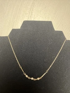 Vintage 1970s Avon Triple Faux Pearl Delicate Choker Necklace 15.5” - Picture 1 of 4