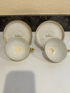 2 CMSTP&P OLYMPIAN Railroad, Limoges, Burley & Co, Chicago, Teacups & Saucers - Picture 1 of 14
