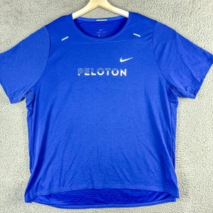 Nike Running Shirt Mens 2XL Blue Dri-FIT Peloton Athletic Performance Tee - Picture 1 of 11